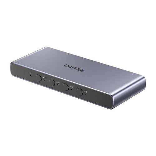 V1313A - UNITEK 4-In-1-Out 4K Switch Switch Between Dual 4K@60Hz & USB-C Sources.