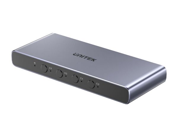 V1313A - UNITEK 4-In-1-Out 4K Switch Switch Between Dual 4K@60Hz & USB-C Sources.