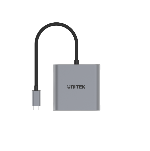 UNITEK V1404A - USB-C to Dual DisplayPort 8K Adapter w/ MST. Supports 8K@60Hz or 4K@120Hz