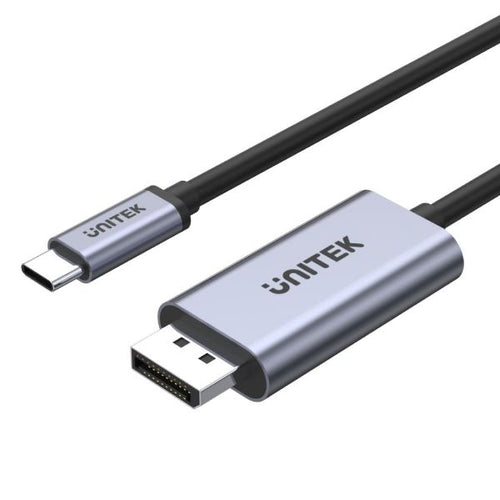 V1409A - UNITEK V1409A - 2m 4K USB-C to DisplayPort 1.2 Cable in Aluminium Housing upto 4K@60Hz. Plug & Play.