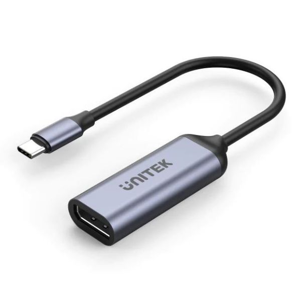UNITEK V1415A - Slim USB-C to DisplayPort Converter. Convert USB-C to DisplayPort. Aluminium Housing