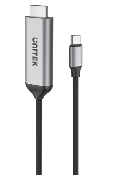 V1423A - UNITEK V1423A - 1.8m 4K USB-C to HDMI cable. Premium Audio Video UltraHD. Gold Plated Connectors.