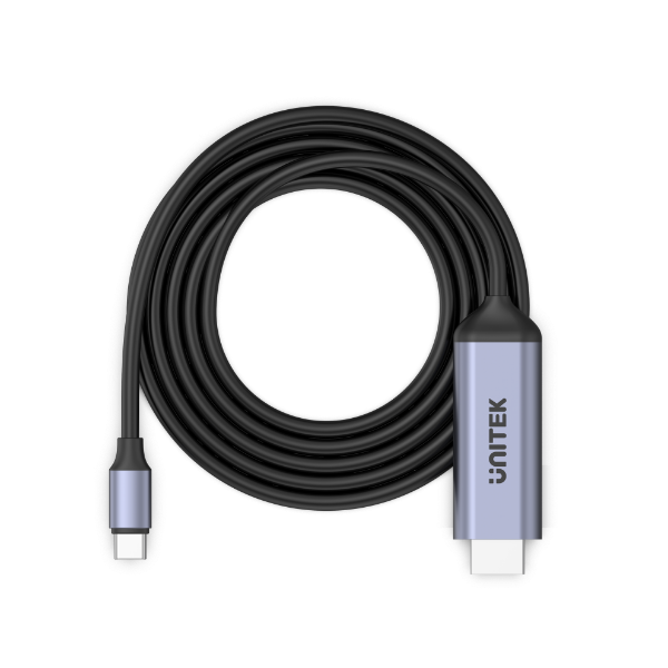 UNITEK V1423B - 1.8m 8K USB-C to HDMI Cable. Supports Premium AV UltraHD 8K Supports Res up to 8K@60Hz.
