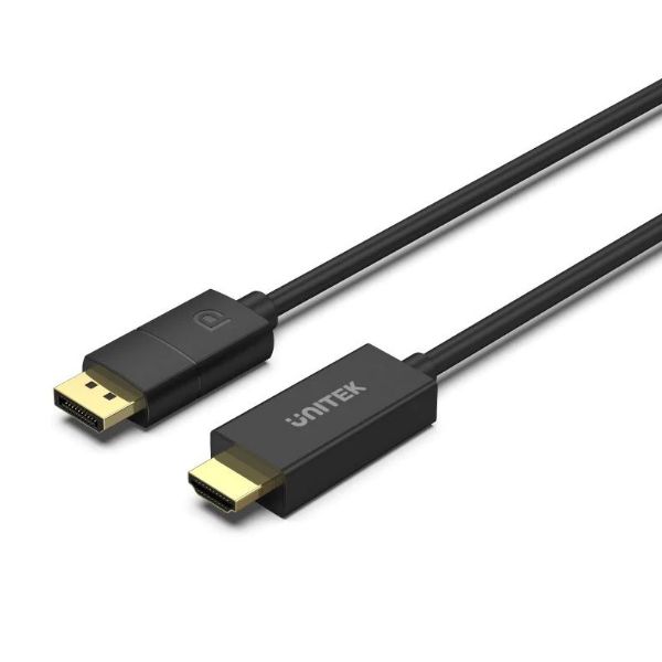 UNITEK V1608A - 1.8m DisplayPort to HDMI Cable. Supports Max Res up to 4K@60Hz. Unidirectional Cable.