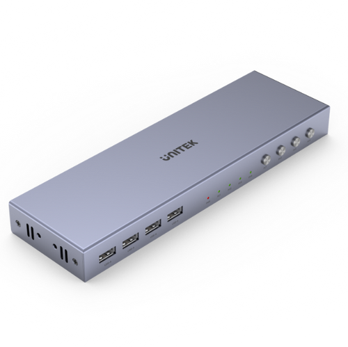 UNITEK V306A - HDMI KVM 4-in-1-Out Switch & Supports 4K@60Hz UHD. 4x USB-A Ports 4x HDMI