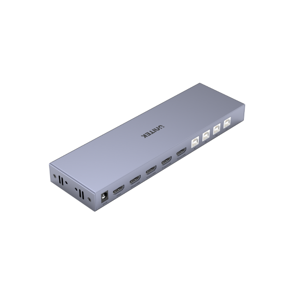 UNITEK V306A - HDMI KVM 4-in-1-Out Switch & Supports 4K@60Hz UHD. 4x USB-A Ports 4x HDMI