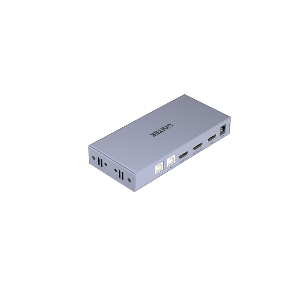 UNITEK V307A - HDMI KVM 2-in-1-Out Switch & Supports 4K@60Hz UHD. 4x USB-A Ports 2x HDMI