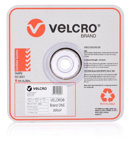 VELCRO VEL189590 - One-Wrap 25mm Continuous 22.8m Roll. Cut to Length. Self-engaging reusable