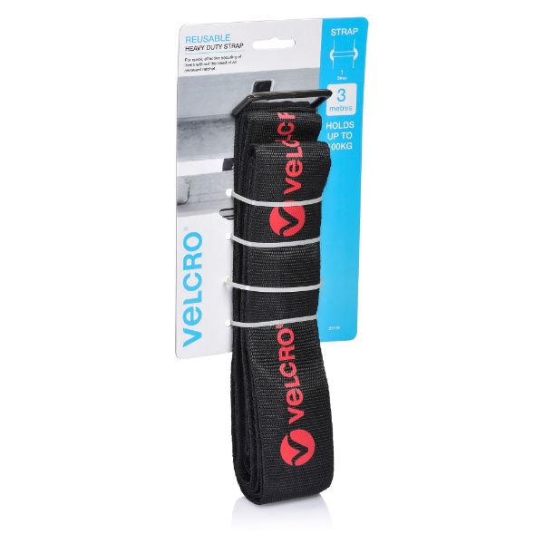 VELCRO VEL21116 - Heavy Duty x 50mm Tie Down Strap. Secure & Hold 100kgs. Safe & Reliable