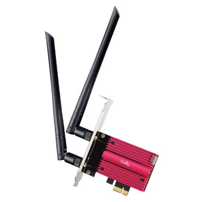 CUDY WE3000S - AX5400 Wi-Fi 6E Bluetooth Tri Band PCI Express Adapter. 2.4Gbps & 2.4Gbps & 574Mbps