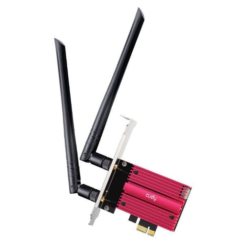 WE3000S - CUDY WE3000S - AX5400 Wi-Fi 6E Bluetooth Tri Band PCI Express Adapter. 2.4Gbps & 2.4Gbps & 574Mbps