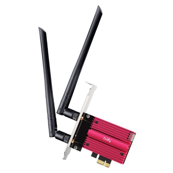 CUDY WE3000S - AX5400 Wi-Fi 6E Bluetooth Tri Band PCI Express Adapter. 2.4Gbps & 2.4Gbps & 574Mbps