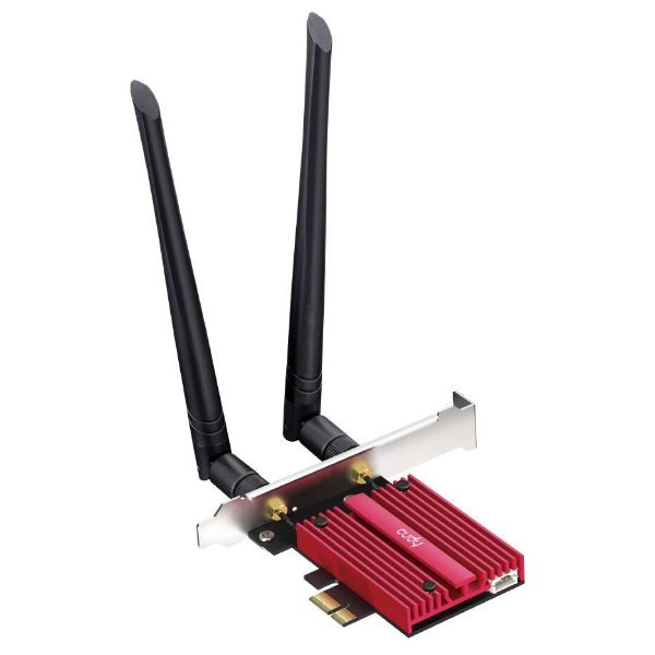 CUDY WE3000S - AX5400 Wi-Fi 6E Bluetooth Tri Band PCI Express Adapter. 2.4Gbps & 2.4Gbps & 574Mbps