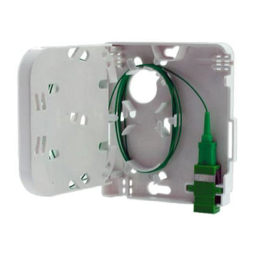 DYNAMIX WO001 - FTTH Compact Wall Outlet 1 Port SC Simplex / LC Duplex Up to 2 Fibres Unloaded