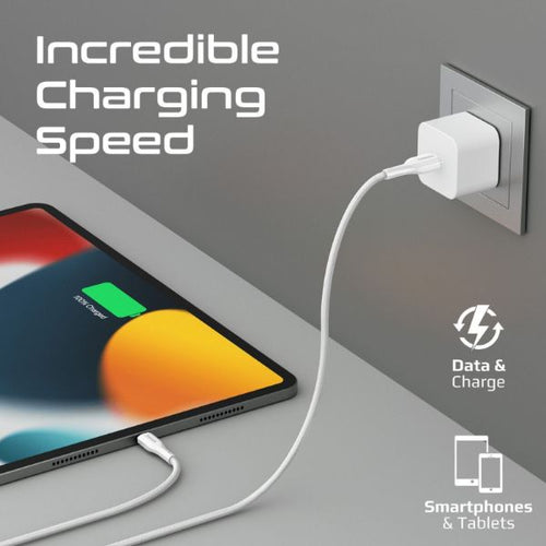 PROMATE XCORD-AI200-WHT - 2M USB-A to Lightning Connector Super Flexible Cable Supports 2A Charging & 480Mbps