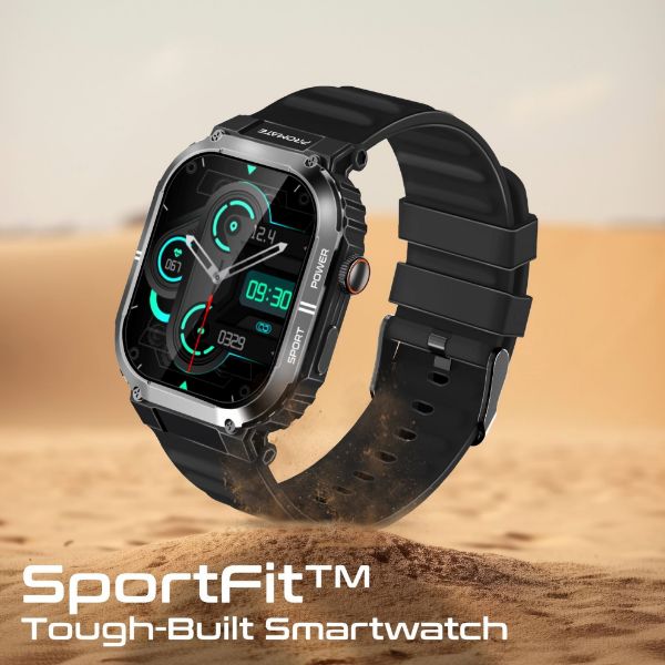 PROMATE XWATCH-SL-BLK - IP68 Smartwatch w/ 2.01'' Display & Bluetooth Calling. Fitness Tracker Pedometer