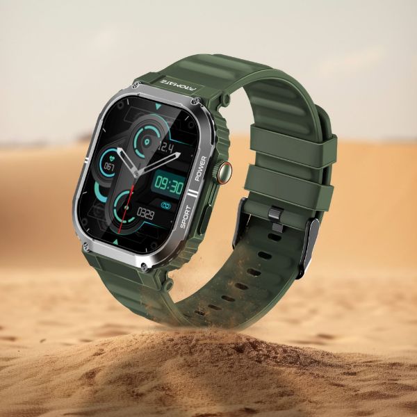 PROMATE XWATCH-SL-GRN - IP68 Smartwatch w/ 2.01'' Display & Bluetooth Calling. Fitness Tracker Pedometer