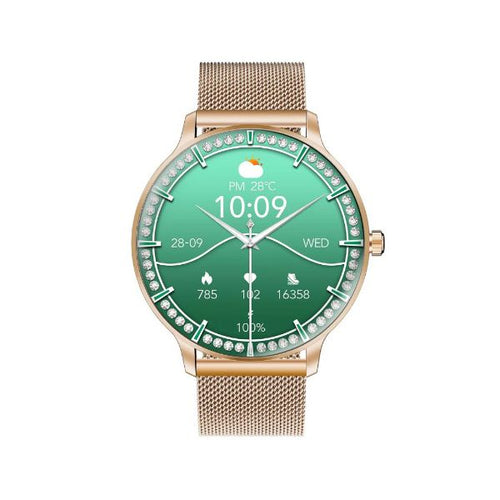 PROMATE XWATCH-US13-RG - IP68 Smartwatch with 1.32'' Curved AMOLED Display & BT Cal Fitness Tracker Pedometer Bloo