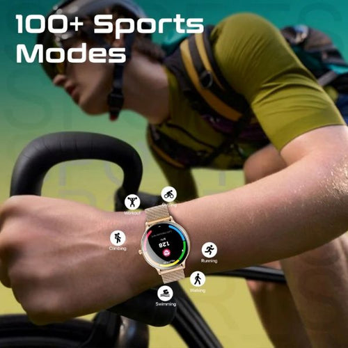 XWATCH-US13-RG - PROMATE XWATCH-US13-RG - IP68 Smartwatch with 1.32'' Curved AMOLED Display & BT Cal Fitness Tracker Pedometer Bloo