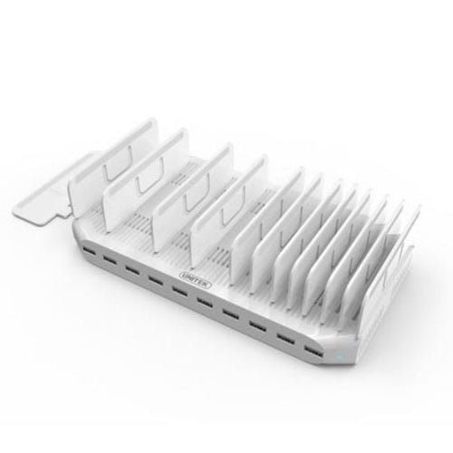 Y-2172 - UNITEK Y-2172 - 10-Port 96W Smart Charging Station 10x 2.4A USB-A Ports. Power: 96W. Over-charge Over