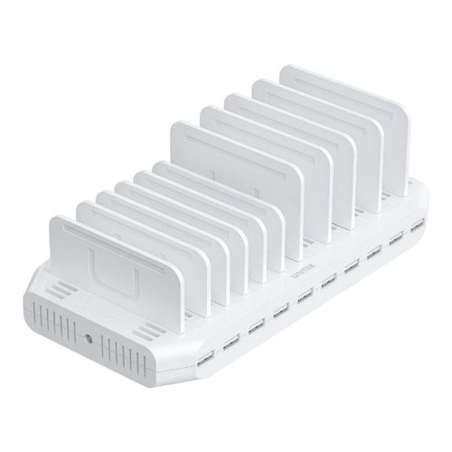Y-2190D - UNITEK Y-2190D - 10-Port 60W Smart Charging Station 10x 2.4A USB-A Ports. Power: 60W. Over-charge Over