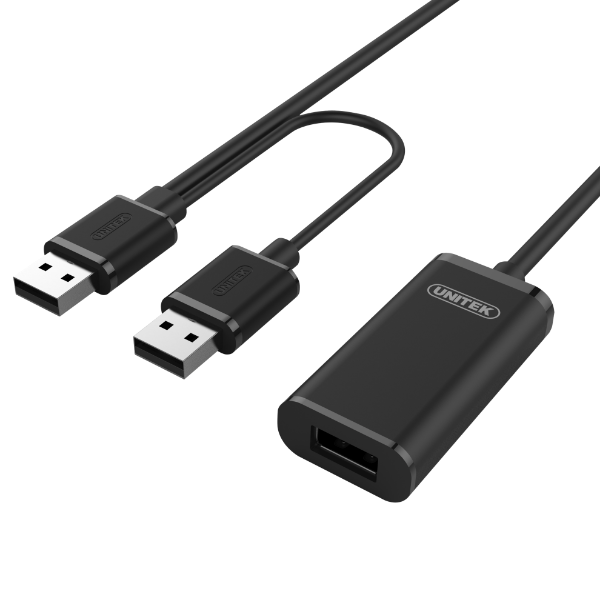 UNITEK Y-279 - 20m USB 2.0 Active Extension Cable. Built-in Ext Chipset Supports Extended