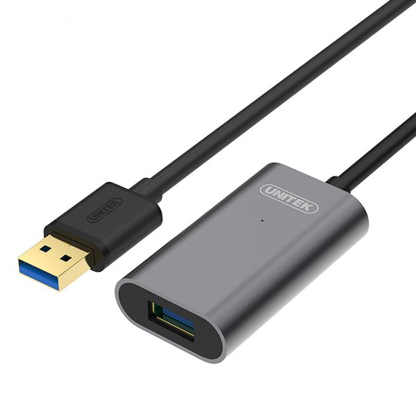 UNITEK Y-3004 - 5m USB 3.0 Extension Cable w/ Built-in Extension Chipset. Aluminium Designed Housing