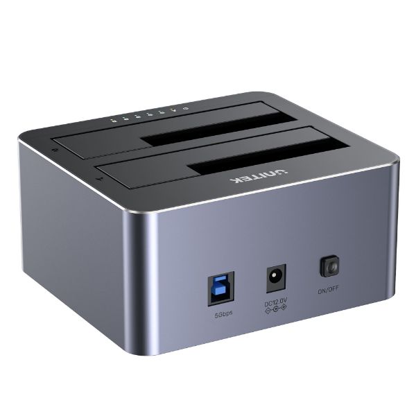 UNITEK Y-3026 - USB3.0 to Dual SATA HDD Aluminium Docking Station w/ Offline Clone Function