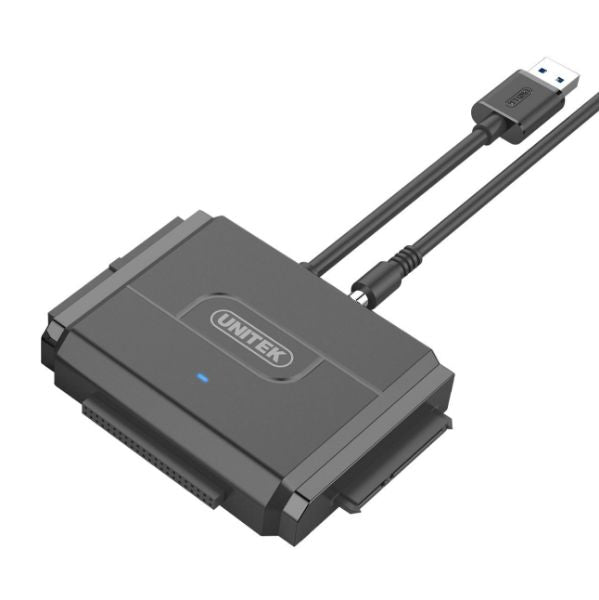UNITEK Y-3324 - USB 3.0 to IDE + SATA II Converter. Supports Capacity 2.5''/3.5'' HDD & SSD. Plug/pl