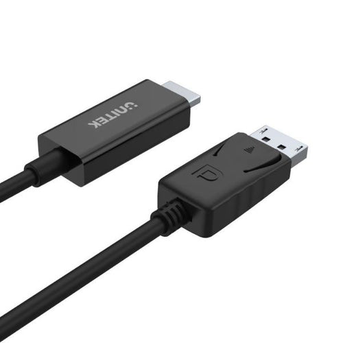 Y-5118CA - UNITEK Y-5118CA - 1.8m DisplayPort to HDMI Cable. FHD up to 1920x1200 PC & HDTV up to 1080P.