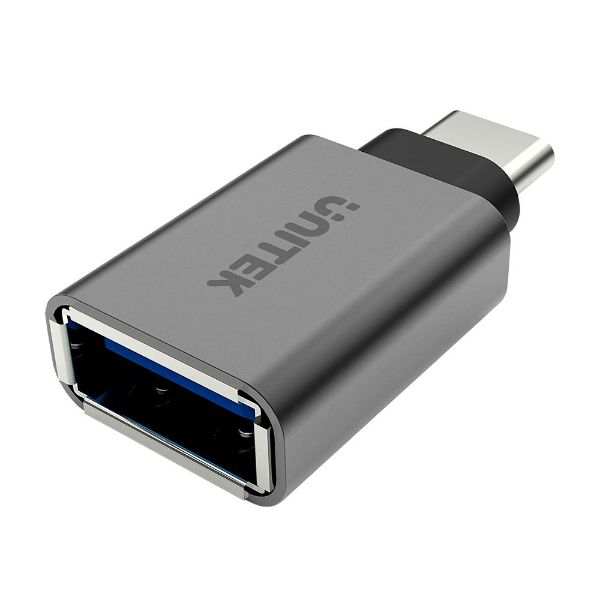 UNITEK Y-A025CGY - USB 3.1 USB-C Male to USB-A Female Adapter. Apple Style Aluminium Housing