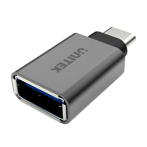 Y-A025CGY - UNITEK Y-A025CGY - USB 3.1 USB-C Male to USB-A Female Adapter. Apple Style Aluminium Housing