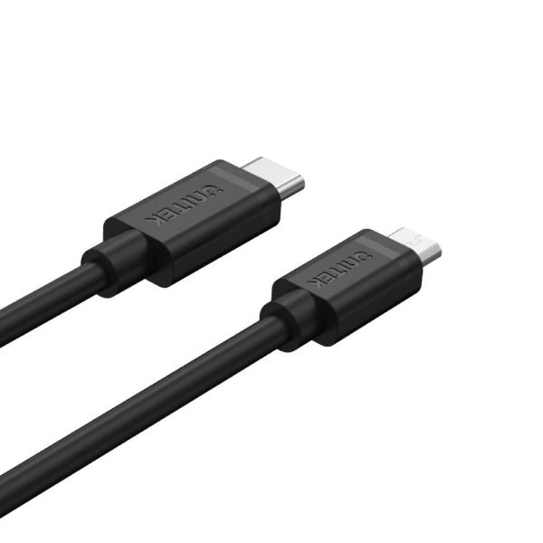 UNITEK Y-C473BK - 1m USB 2.0 USB-C Male to Micro-B Male Cable. OD: 2.8mm Nickel Plated