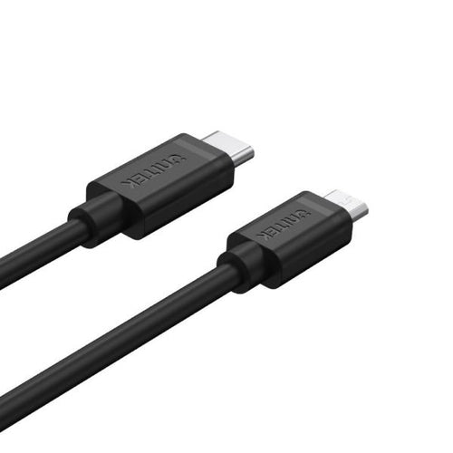 UNITEK Y-C473BK - 1m USB 2.0 USB-C Male to Micro-B Male Cable. OD: 2.8mm Nickel Plated