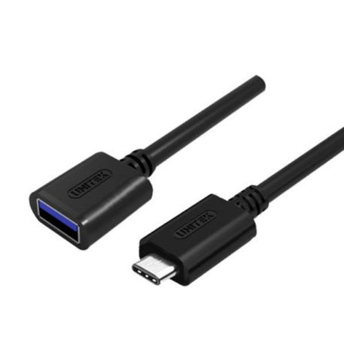 UNITEK Y-C476BK - 0.2m USB 3.0 USB-C Male to USB-A Female. OD: 4.0mm Nickel Plated Ultra-Compact