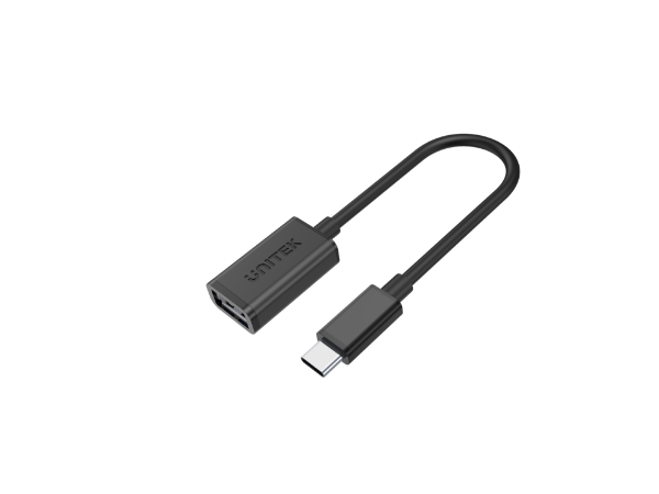 UNITEK Y-C476BK - 0.2m USB 3.0 USB-C Male to USB-A Female. OD: 4.0mm Nickel Plated Ultra-Compact