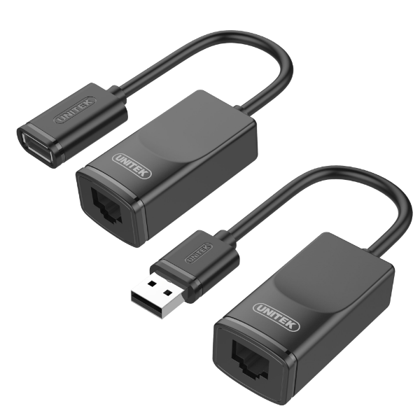UNITEK Y-UE01001 - USB 1.1 Extension Over RJ45 60m. Use Cat.5 Cat.5e or Cat.6 RJ45 LAN Cable.